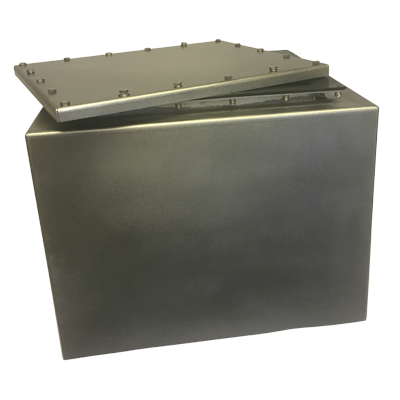 Stainless Steel time capsule with bolted lid and EPDM rubber gasket