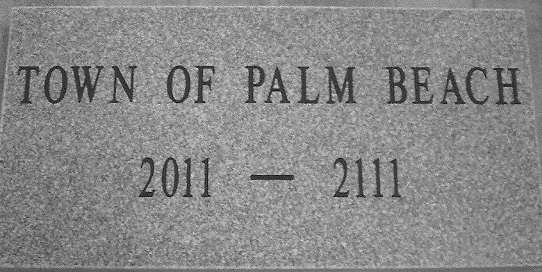 Town of Palm Beach time capsule stone marker